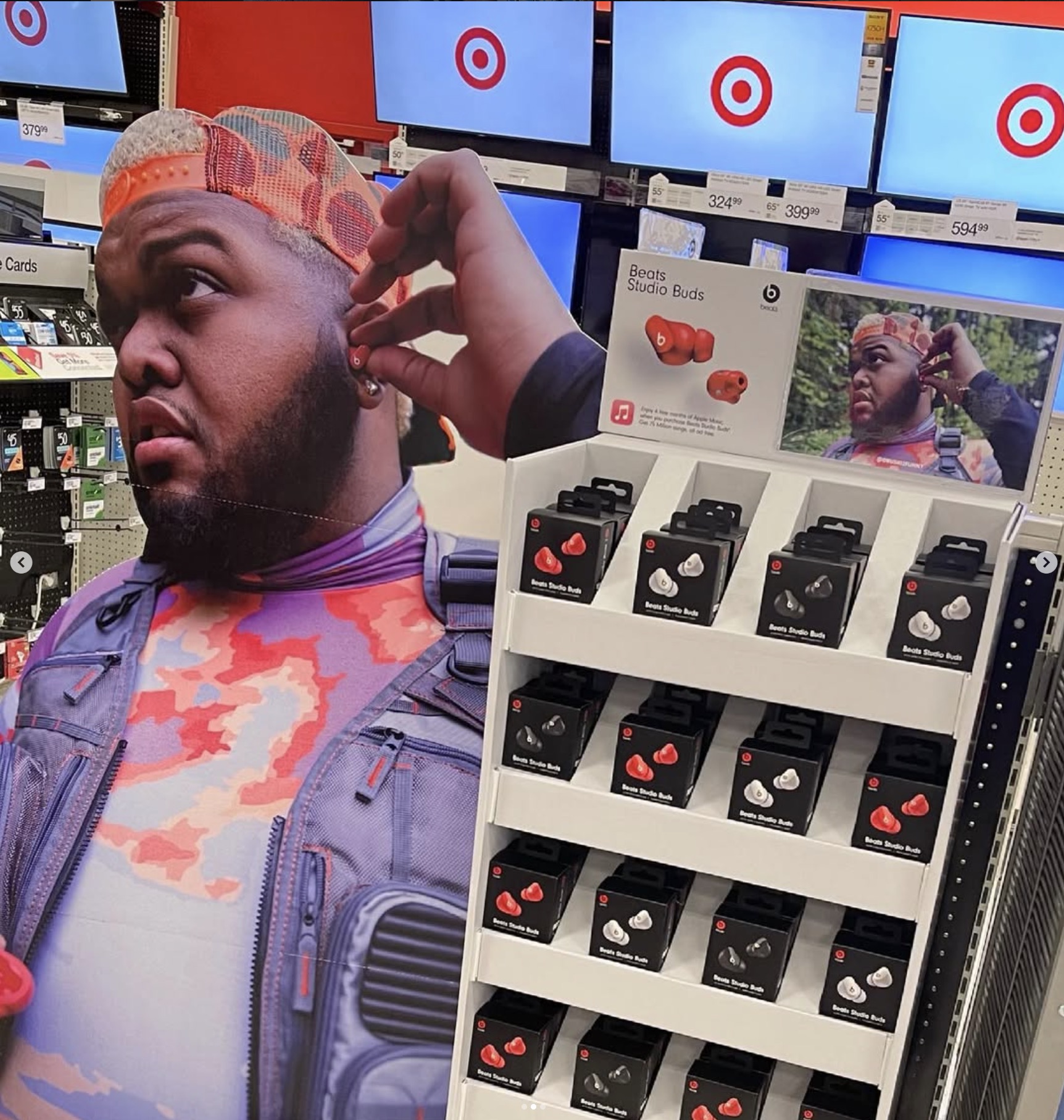Druski Beats Studio Buds display at Target